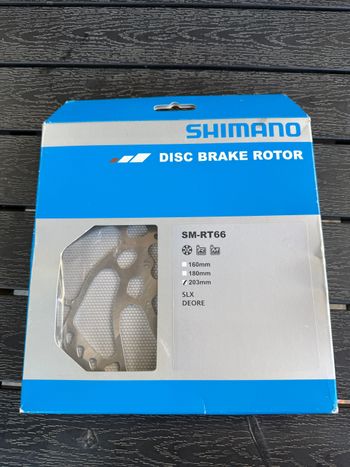 Used Shimano SM-RT66 6-Bolt Disc Brake Rotor 203mm bike — image 2 of 2