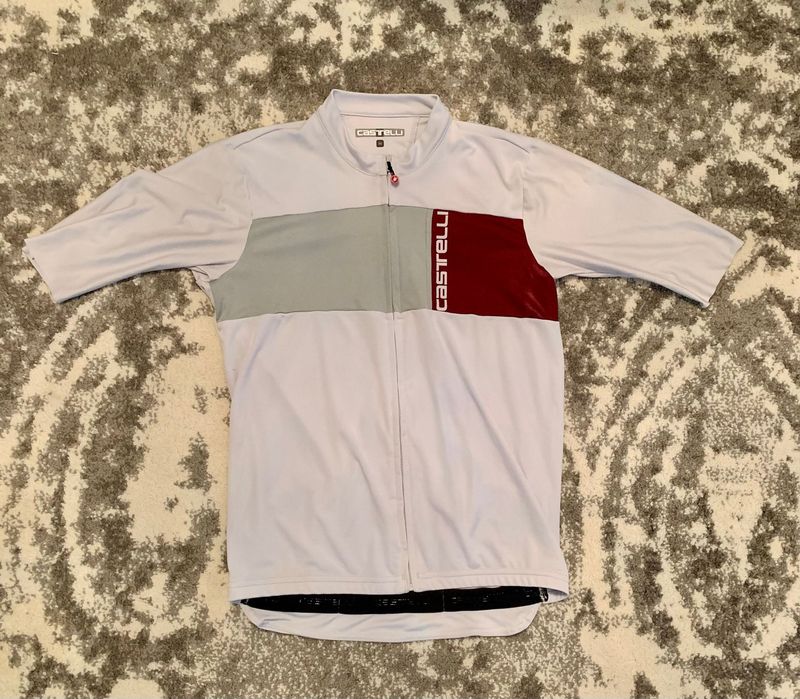 Used Castelli Men’s Prologo 7 Jersey, UV Sun Protection, Zip Up Quarter Length Sleeve Jersey for Road and Gravel Biking l Cycling Cycling Clothing