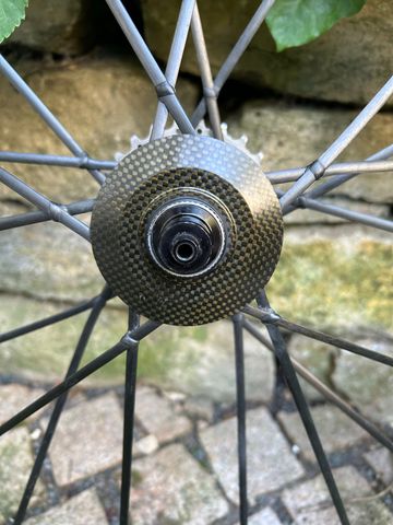 Tweedehands Lightweight Standard Sprint Tubular Wheelset with Campagnolo Cassette and Tune QR bike — afbeelding 5 van 20