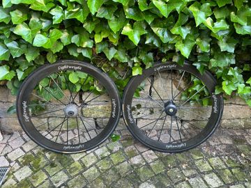Gebrauchtes Lightweight Standard Sprint Tubular Wheelset with Campagnolo Cassette and Tune QR Wheels