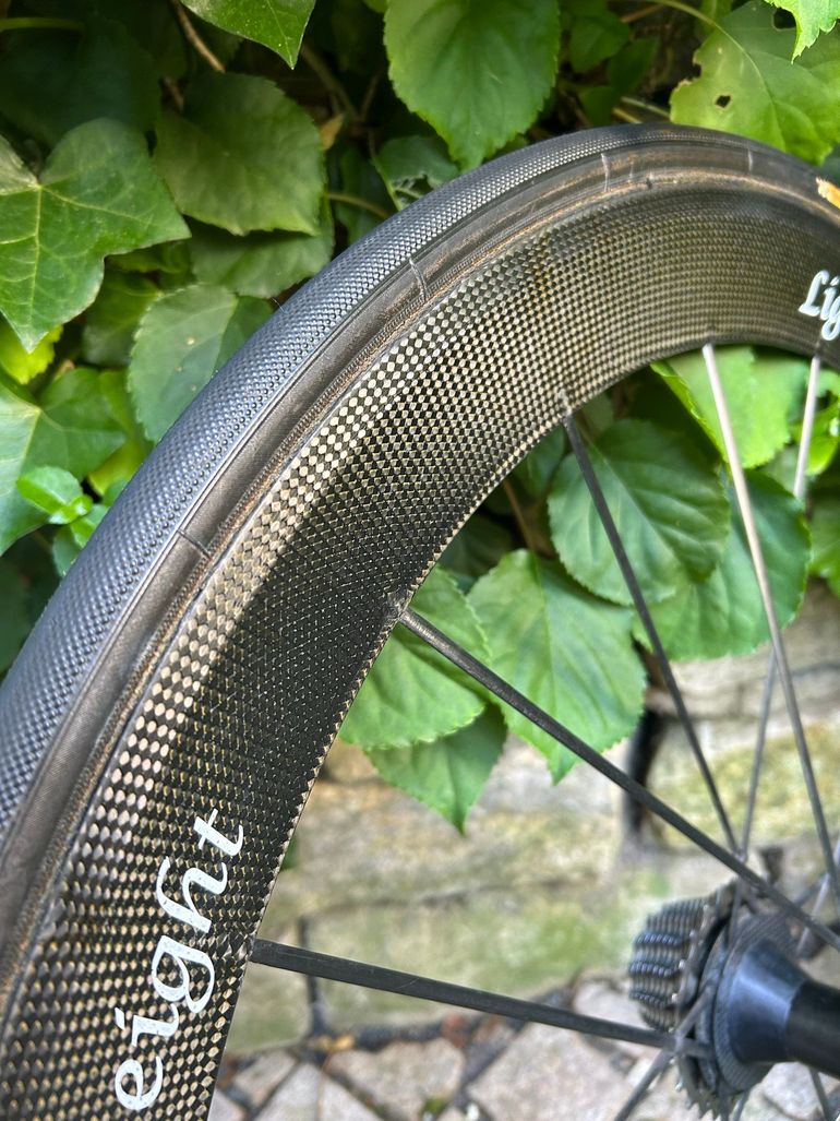 Used Lightweight Standard Sprint Tubular Wheelset with Campagnolo Cassette and Tune QR bike — image 12 of 20