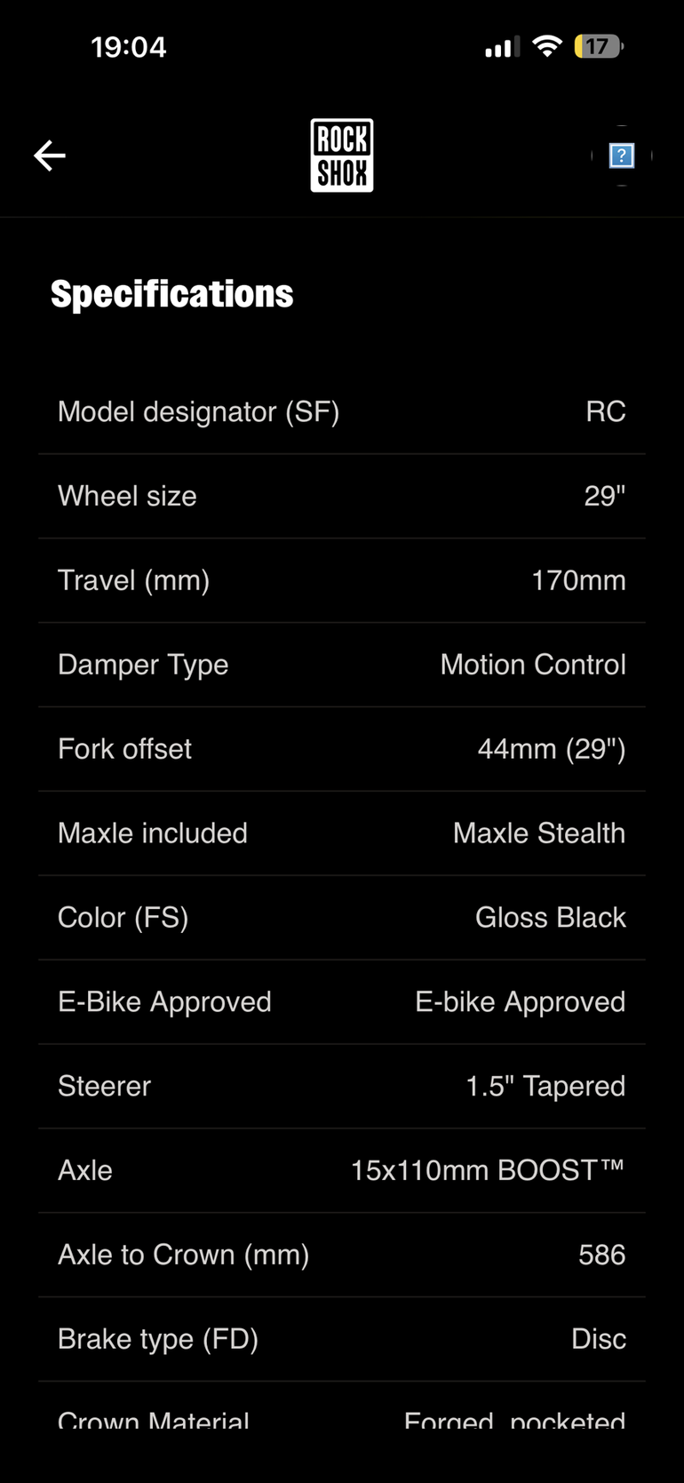 Used RockShox Domain Fork 2022 bike — image 5 of 5