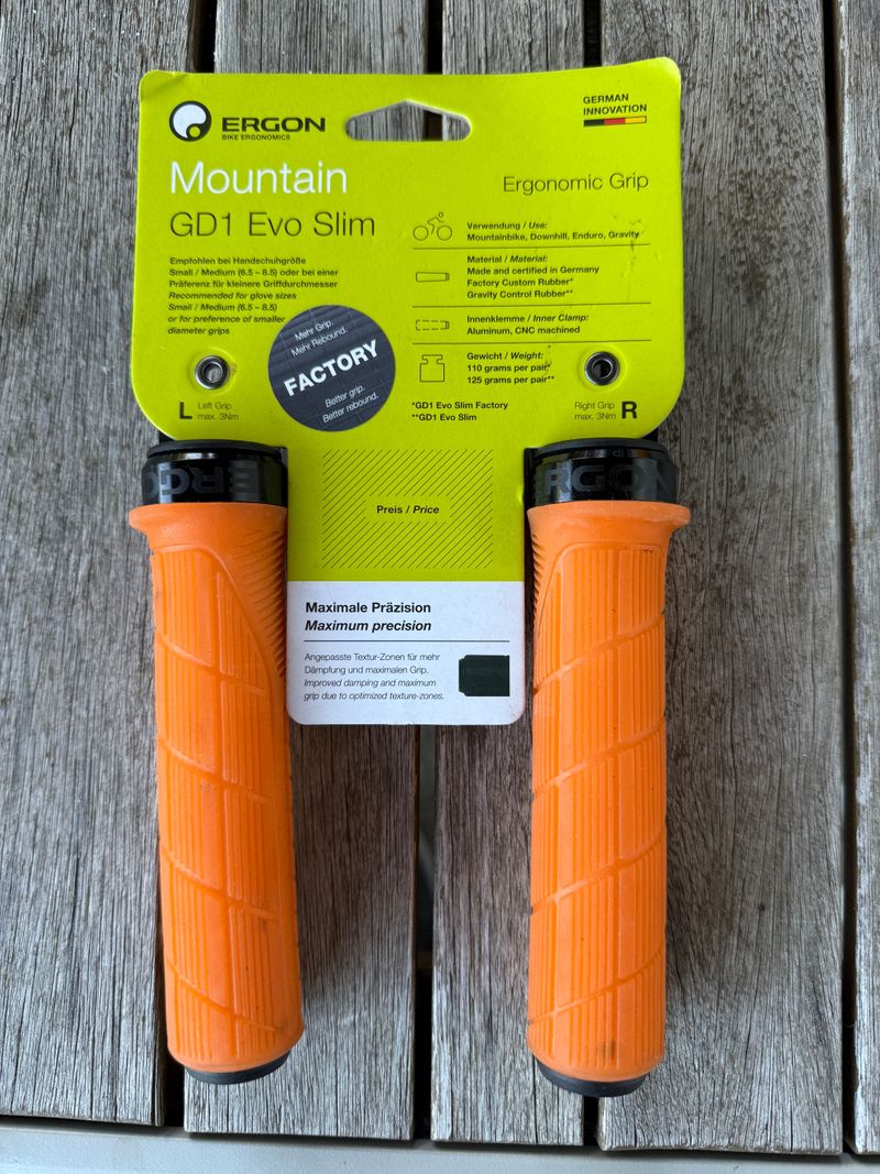Used Ergon GD1 Evo Factory Enduro Grips - frozen orange 2026 Cockpit