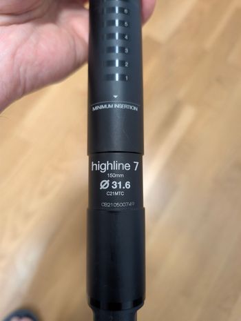 Used Crankbrothers Highline 7 Dropper Post 150mm 31.6mm bike — image 7 of 9