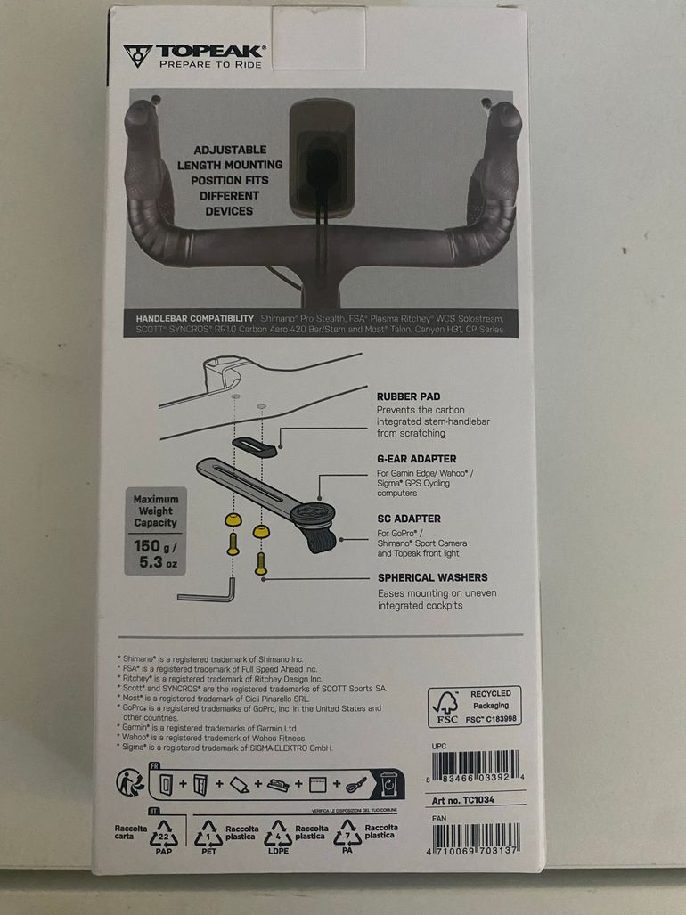 Used Topeak Supporto frontale UTF Multi-Mount 150mm 2026 bike — image 5 of 6