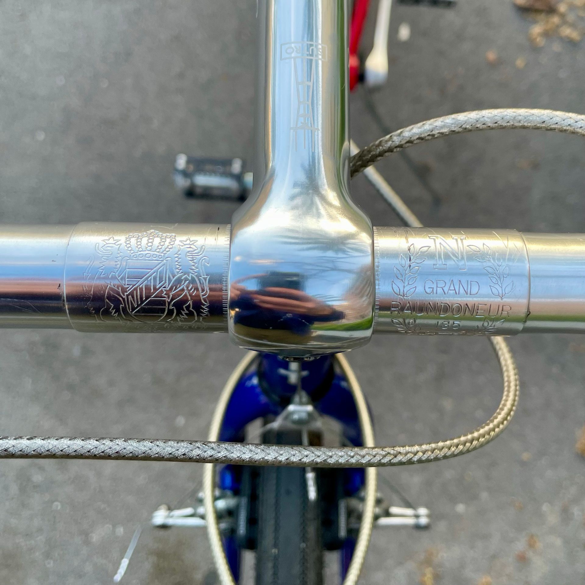 NITTO 135 ステム 自転車パーツ 自転車 クロムメッキハンドルステム