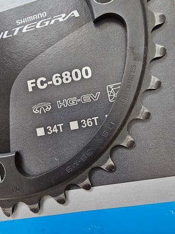 Brugt Shimano Ultegra 6800 Chainring 36t 11s Drivetrain & Pedals