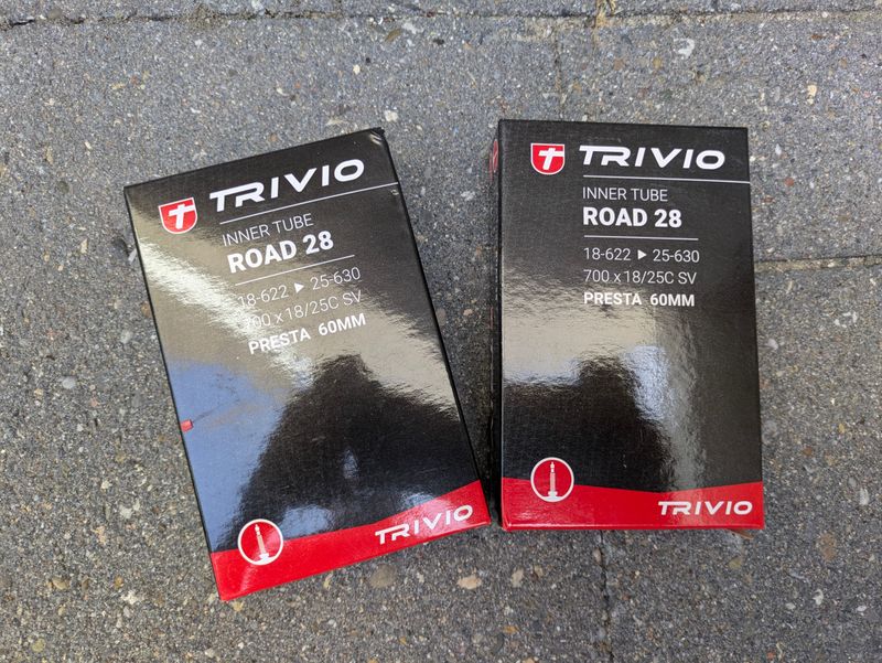 Used TRIVIO Inner Tubes 700x18/25C Presta 60 mm Tyres & Tubes