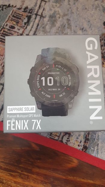 Used Garmin fēnix 7X Sapphire Solar bike