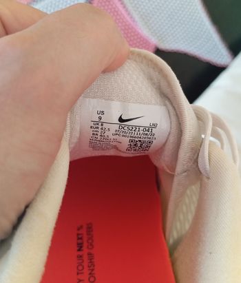 Used Nike Air Zoom Infinity Tour Next% Golf Shoes EU 42.5 White Coral Navy bike — image 5 of 5
