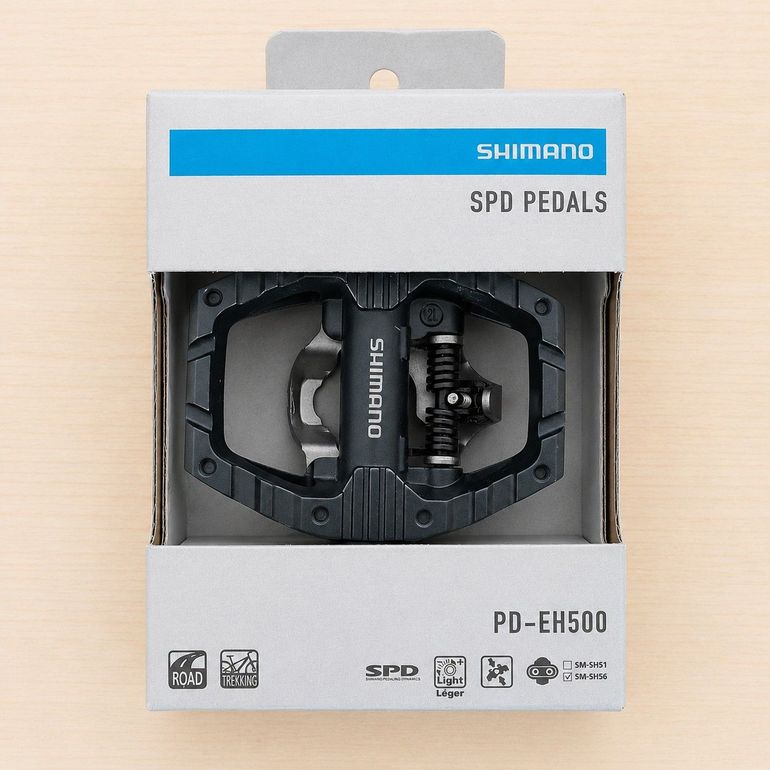 Used Shimano Pedais PD-EH500 Híbridos SPD / Flat 1 Par bike — image 6 of 9
