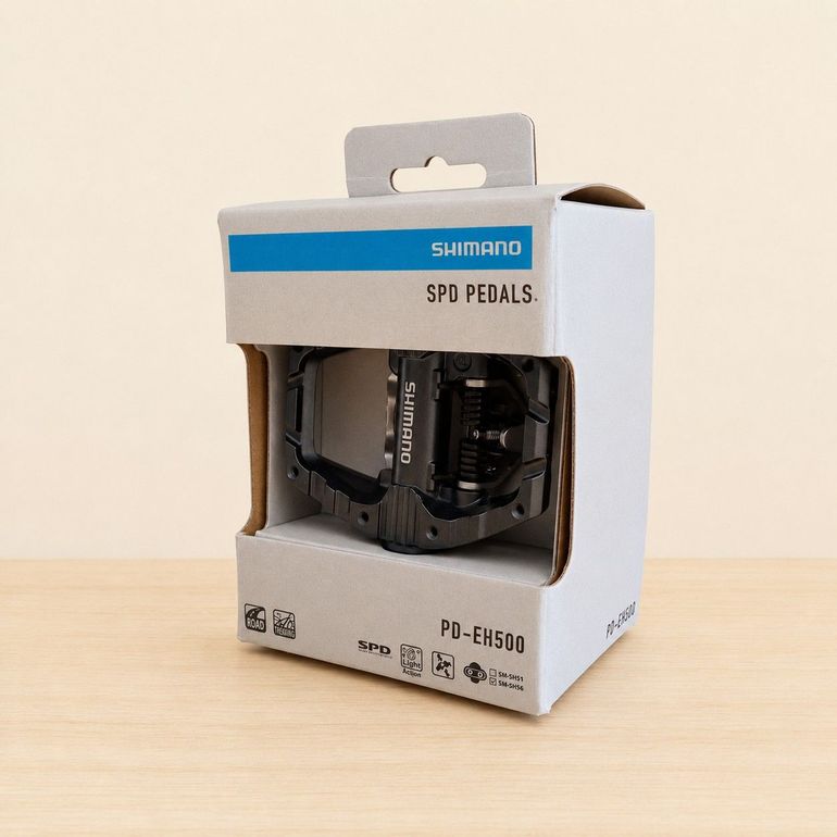 Used Shimano Pedais PD-EH500 Híbridos SPD / Flat 1 Par bike — image 8 of 9