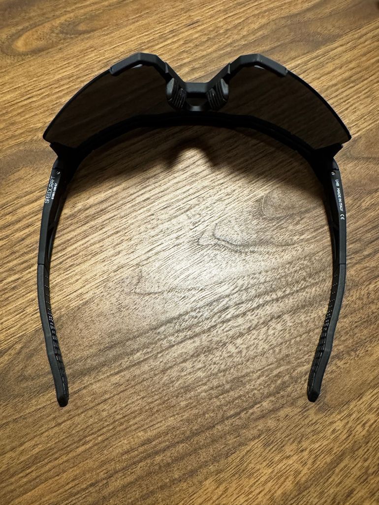 Used 100% Speedcraft Sportbrille Tall Smoke Lense Soft Tact Black bike — image 4 of 5