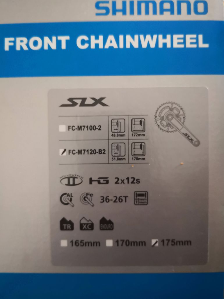 Used Shimano FC-M7120 175mm 36-26T bike — image 4 of 4