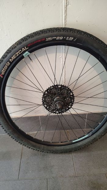 Used Rockrider 29x23c Double-Walled QR Tubeless Ready Disc Brake Mountain Bike Front Wheel 2024 bike — image 5 of 5