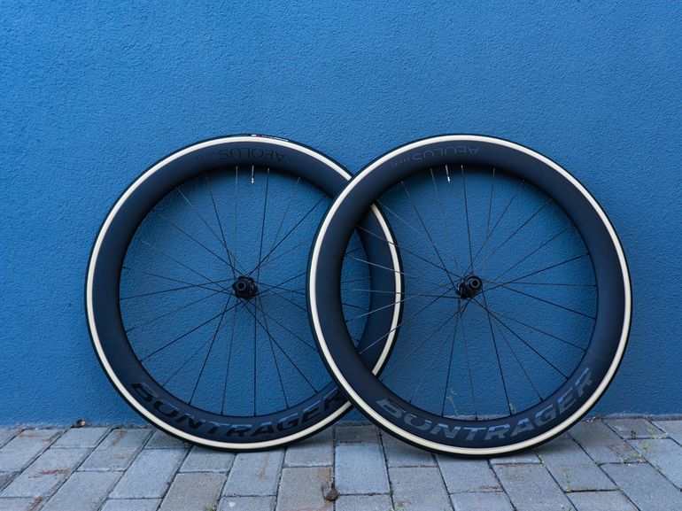 Used Bontrager Aeolus Pro 51 Disc TLR Road Bike Wheels with Tires bike — image 1 of 5