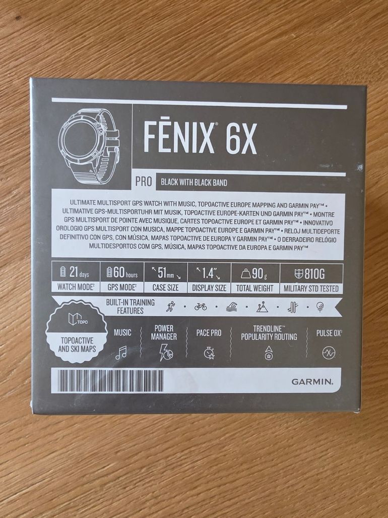 Used Garmin fēnix 6X Pro GPS Watch bike — image 2 of 5