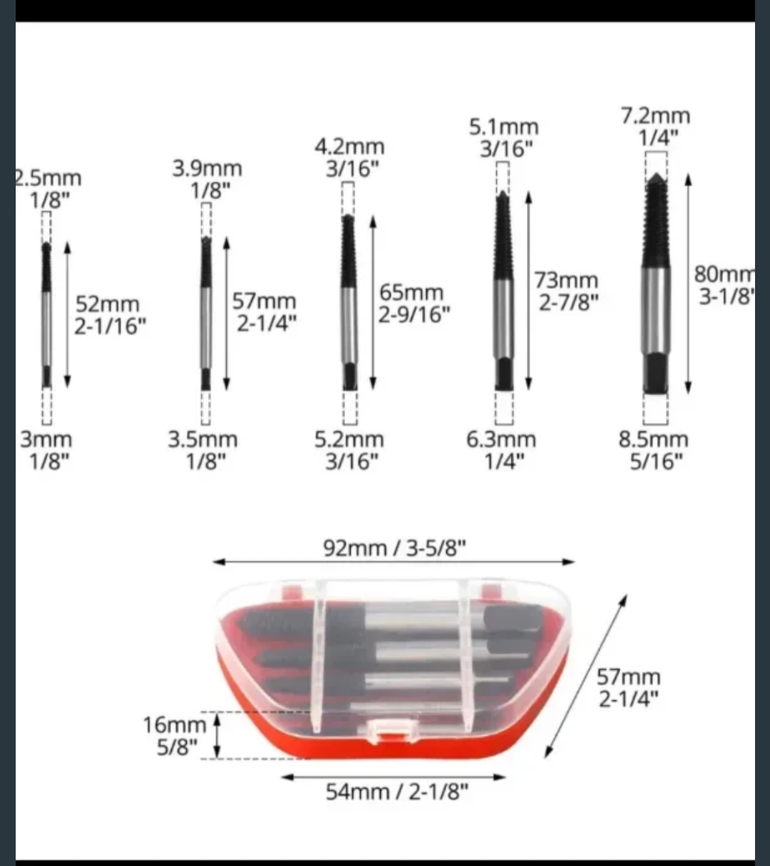 Used HLX Extractor de tornillos 5 piezas bike — image 3 of 4