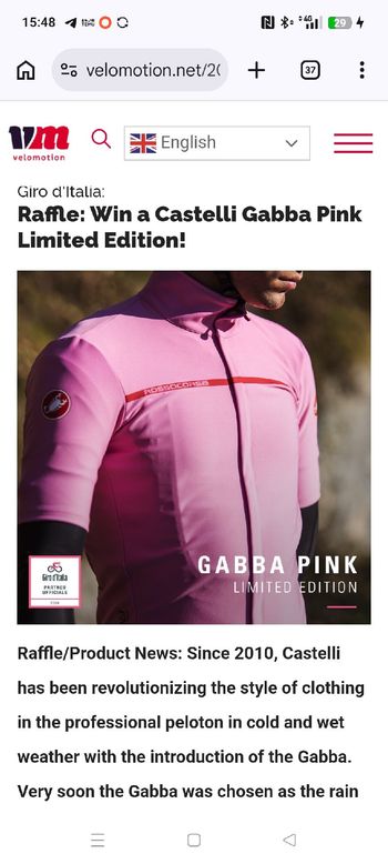 Used Castelli Gabba Perfecto Rosa Limited Edition bike — image 2 of 2