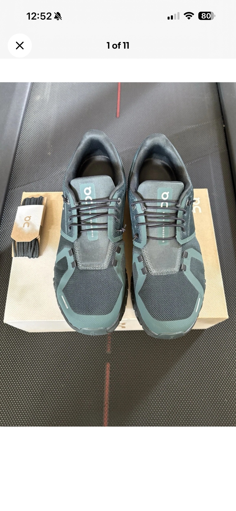 Used On Cloud Cloud 6 Unisex M9.5/W11 Evergreen-Black 2025 Running Shoes