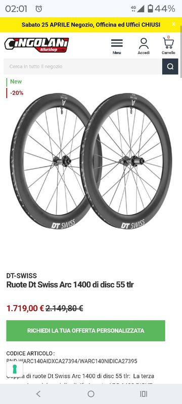 Brugt Dt Swiss arc1400 2026 bike — billede 5 af 5