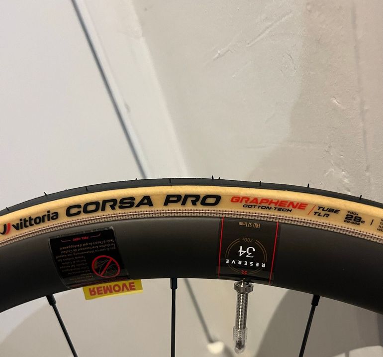 Used Reserve 34/37 Wheels with DT240 Hubs and Vittoria Corsa Pro Tires 2026 bike — image 4 of 6