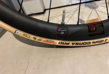 Used Reserve 34/37 Wheels with DT240 Hubs and Vittoria Corsa Pro Tires 2026 bike — image 3 of 6
