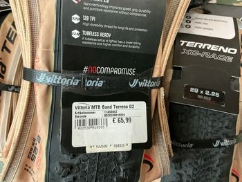 Used Vittoria Terreno G2 29x2.25 XC-Race TLR bike
