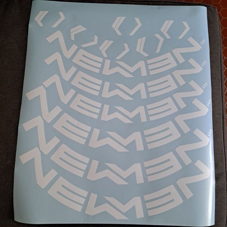 Used Newmen Stickers Streem front S60 rear S66 Disc Custom decals 2023 bike — image 2 of 3