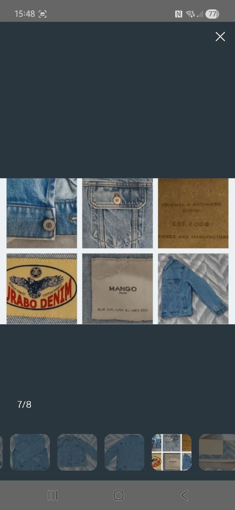 Used mango jacket denim XXL bike — image 7 of 7