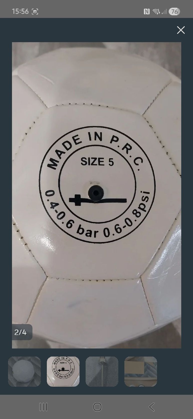 Used size 5 balon futbol ligero bike — image 2 of 3