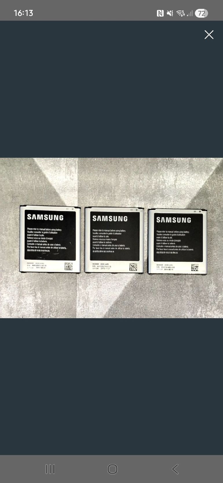 Used Samsung 3 baterias S4 bike — image 1 of 2