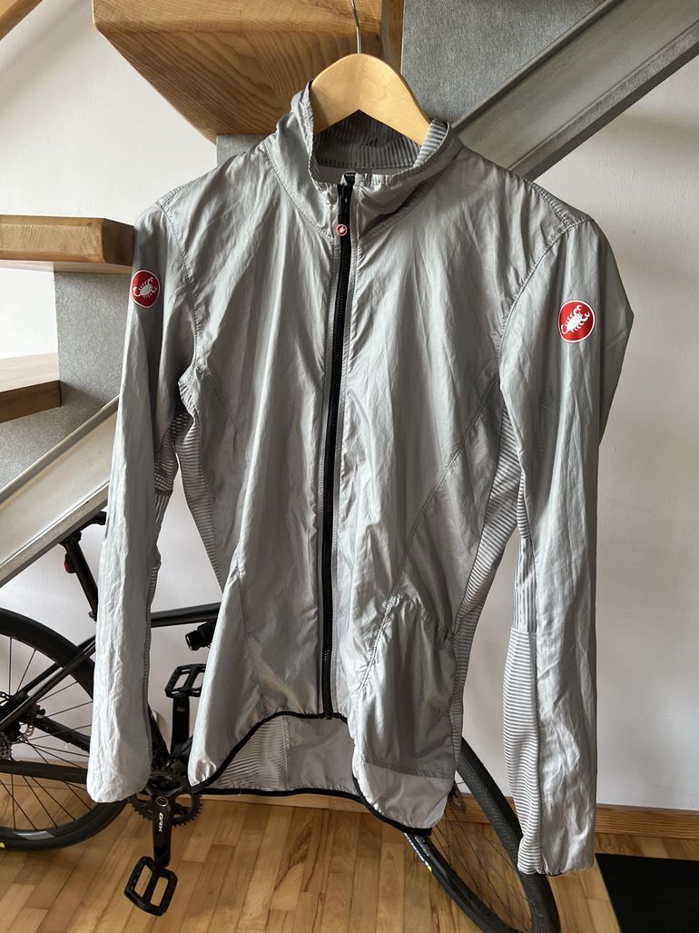 Used Castelli Aria Shell Jacket Men - silver grey 870 2026 bike — image 1 of 5
