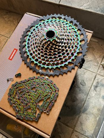 Used Sram XX1 Eagle AXS XG-1299 12-Speed MTB Cassette - Rainbow bike — image 13 of 17