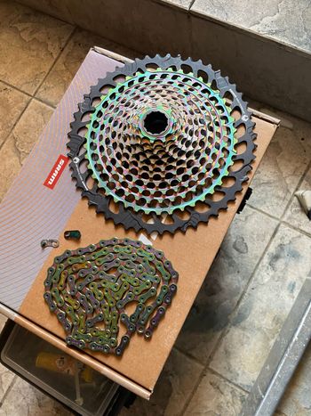 Used Sram XX1 Eagle AXS XG-1299 12-Speed MTB Cassette - Rainbow bike — image 16 of 17