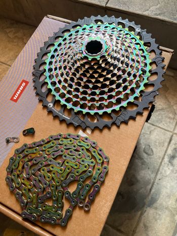Used Sram XX1 Eagle AXS XG-1299 12-Speed MTB Cassette - Rainbow bike — image 4 of 17