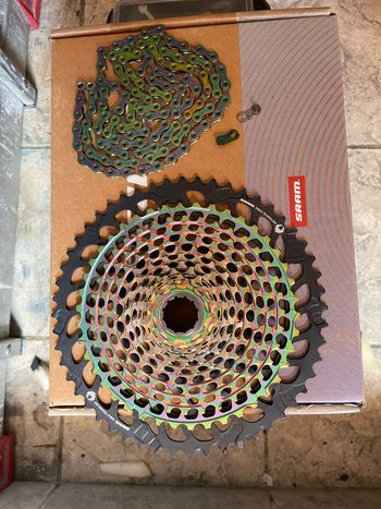 Used Sram XX1 Eagle AXS XG-1299 12-Speed MTB Cassette - Rainbow bike — image 10 of 17