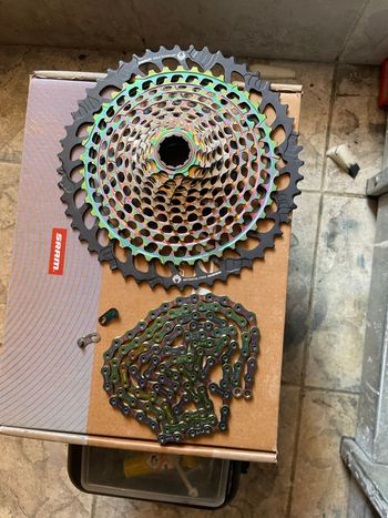 Used Sram XX1 Eagle AXS XG-1299 12-Speed MTB Cassette - Rainbow bike — image 12 of 17