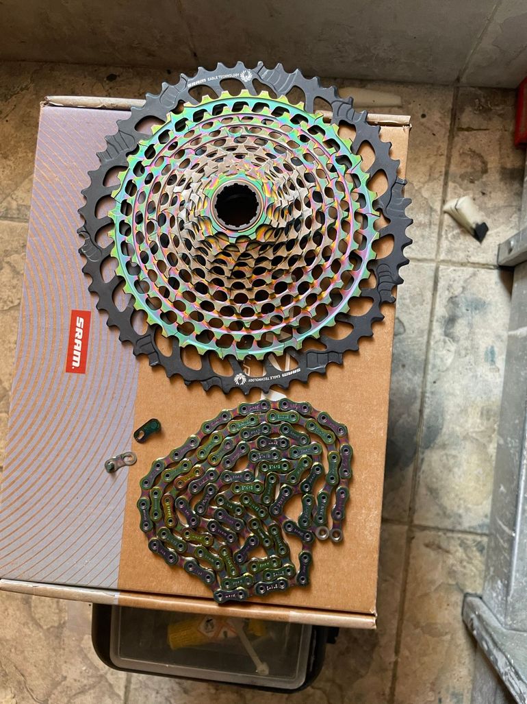 Used Sram XX1 Eagle AXS XG-1299 12-Speed MTB Cassette - Rainbow bike — image 12 of 17
