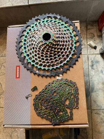 Used Sram XX1 Eagle AXS XG-1299 12-Speed MTB Cassette - Rainbow bike — image 5 of 17