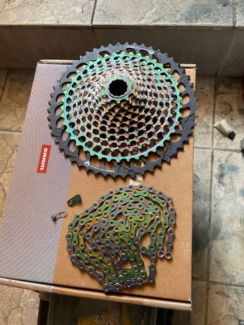 Used Sram XX1 Eagle AXS XG-1299 12-Speed MTB Cassette - Rainbow bike — image 2 of 17