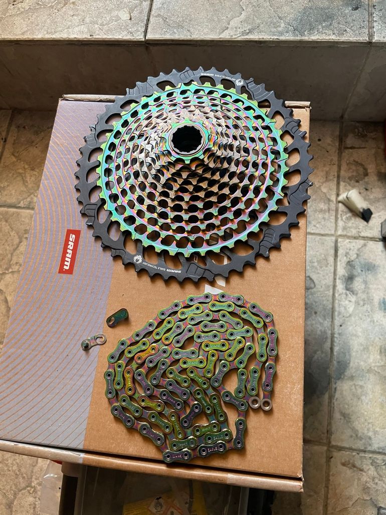 Used Sram XX1 Eagle AXS XG-1299 12-Speed MTB Cassette - Rainbow bike — image 2 of 17