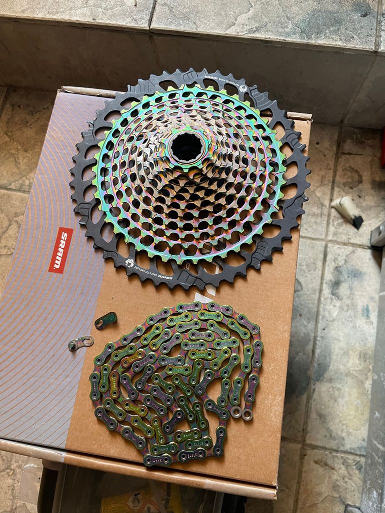 Used Sram XX1 Eagle AXS XG-1299 12-Speed MTB Cassette - Rainbow bike — image 1 of 17