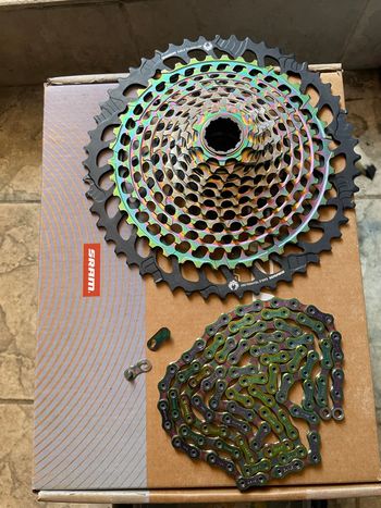 Used Sram XX1 Eagle AXS XG-1299 12-Speed MTB Cassette - Rainbow bike — image 3 of 17