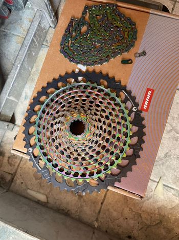 Used Sram XX1 Eagle AXS XG-1299 12-Speed MTB Cassette - Rainbow bike — image 6 of 17