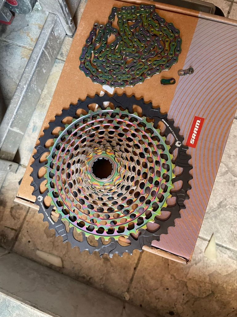 Used Sram XX1 Eagle AXS XG-1299 12-Speed MTB Cassette - Rainbow bike — image 6 of 17