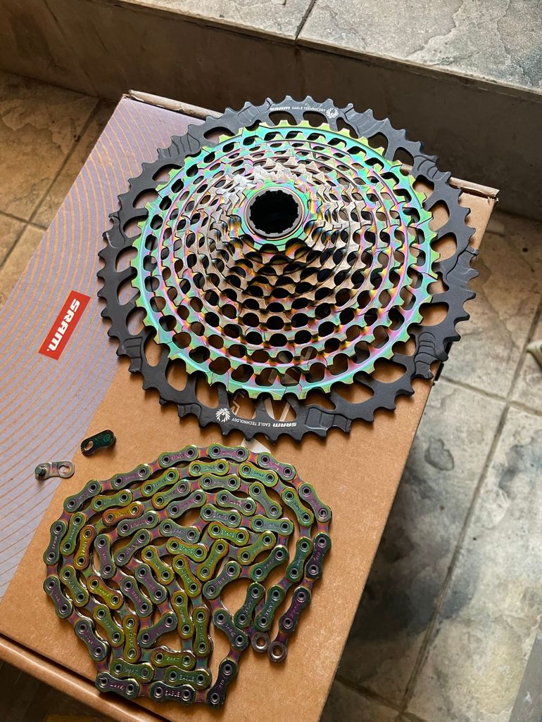 Used Sram XX1 Eagle AXS XG-1299 12-Speed MTB Cassette - Rainbow bike — image 11 of 17