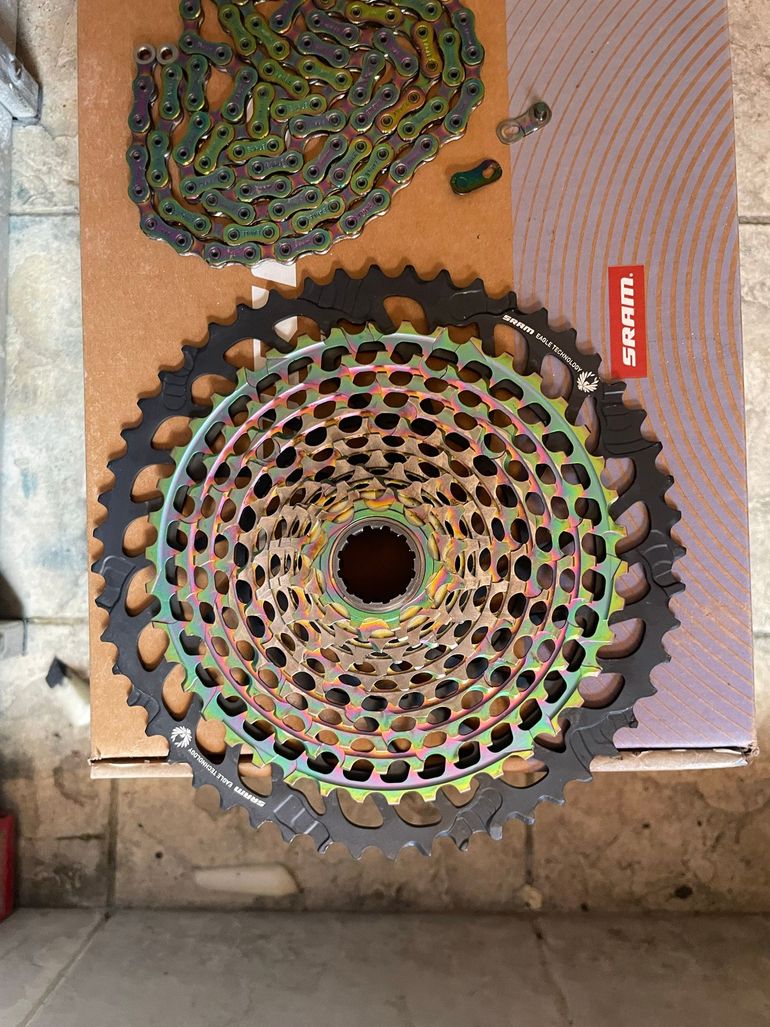 Used Sram XX1 Eagle AXS XG-1299 12-Speed MTB Cassette - Rainbow bike — image 7 of 17