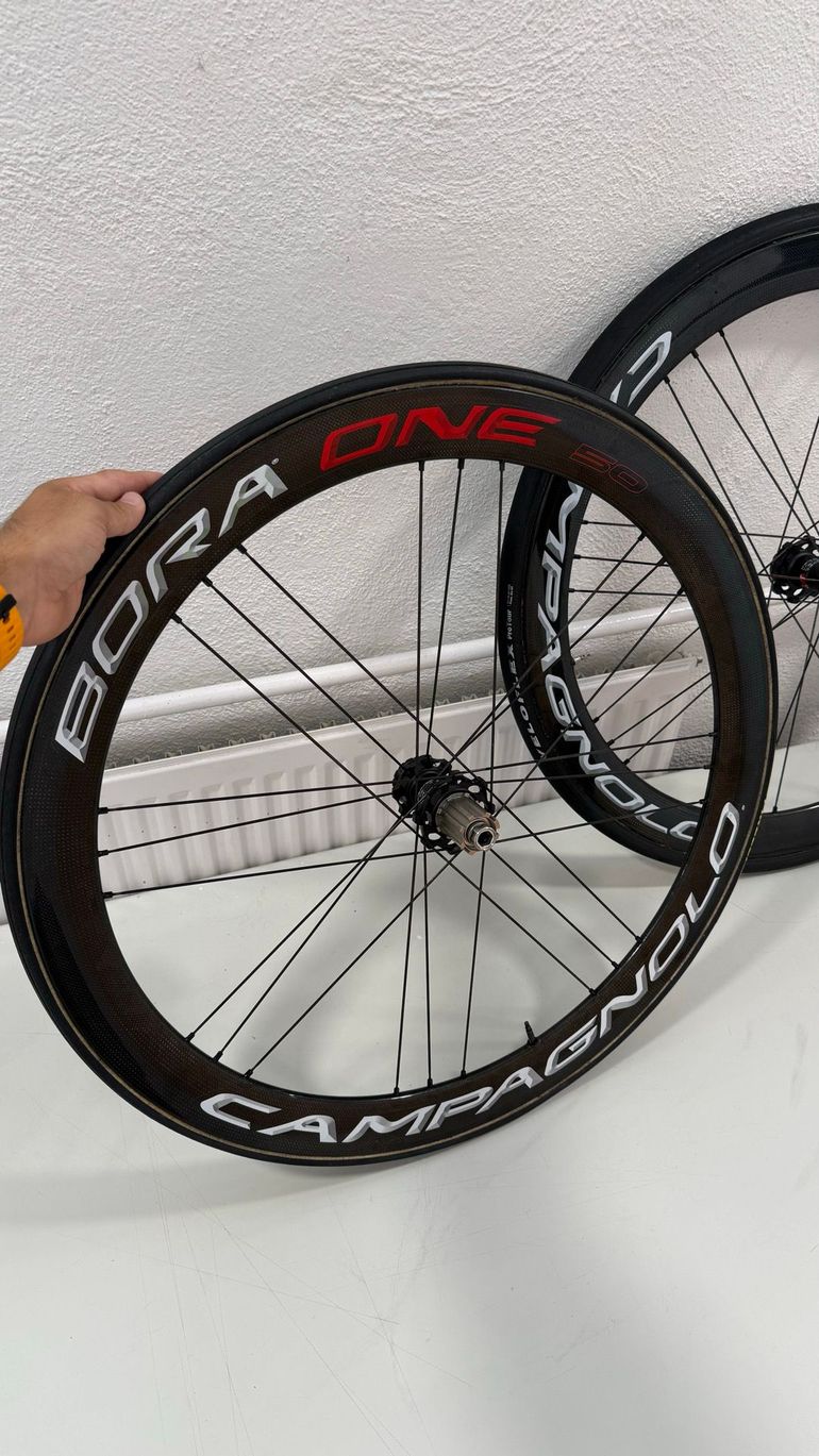 Used Campagnolo Bora One 50 Tubular Wheelset ceramic bearings 2025 bike — image 6 of 7