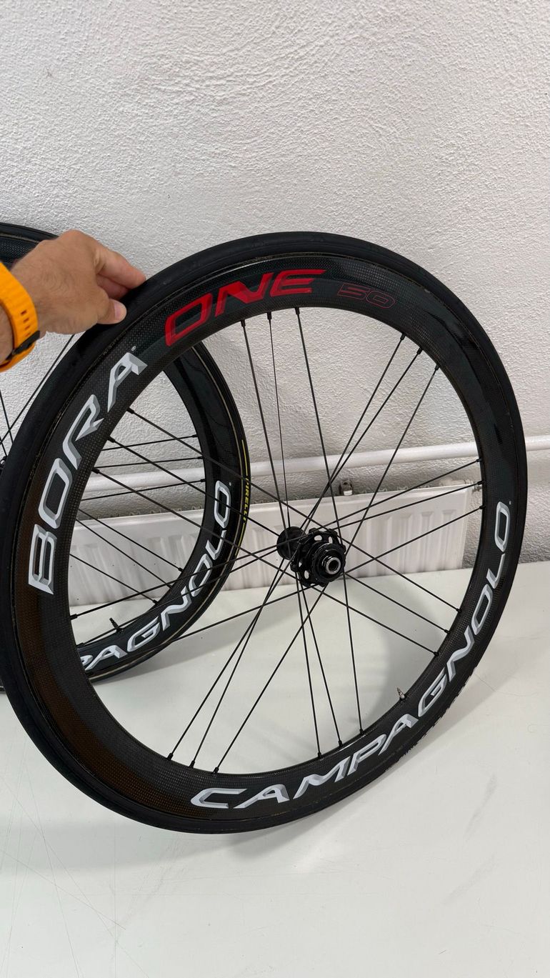 Used Campagnolo Bora One 50 Tubular Wheelset ceramic bearings 2025 bike — image 2 of 7